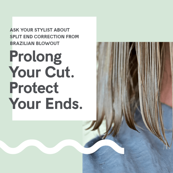 Get a split end correction from a brazilian blowout